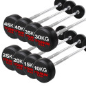 Fixné rovné činky 15-45 kg polyuretán
