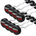 Fixné zakrivené činky 15-45 kg polyuretán